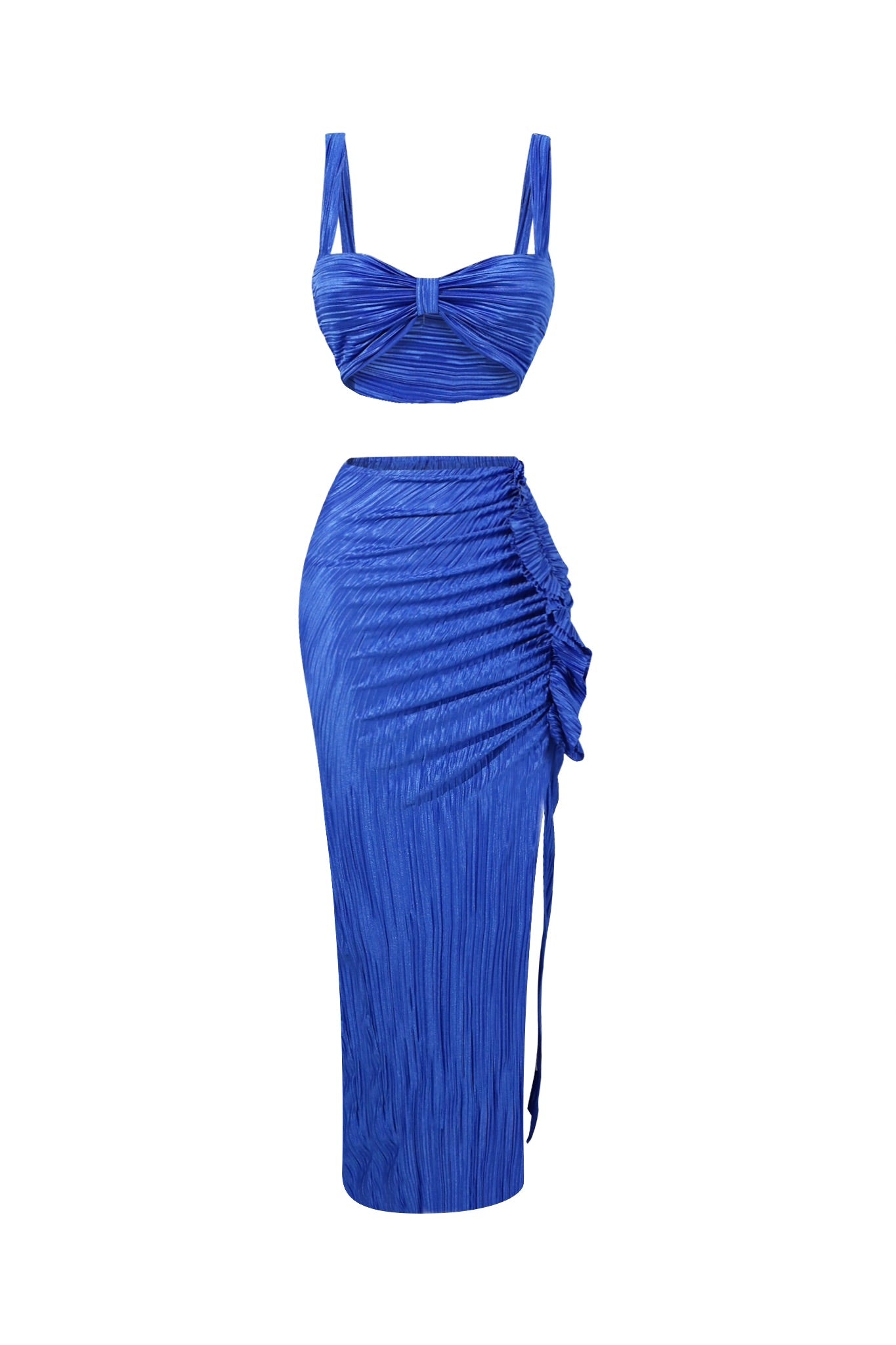 Kara Two Piece Knotted Skirt Set
