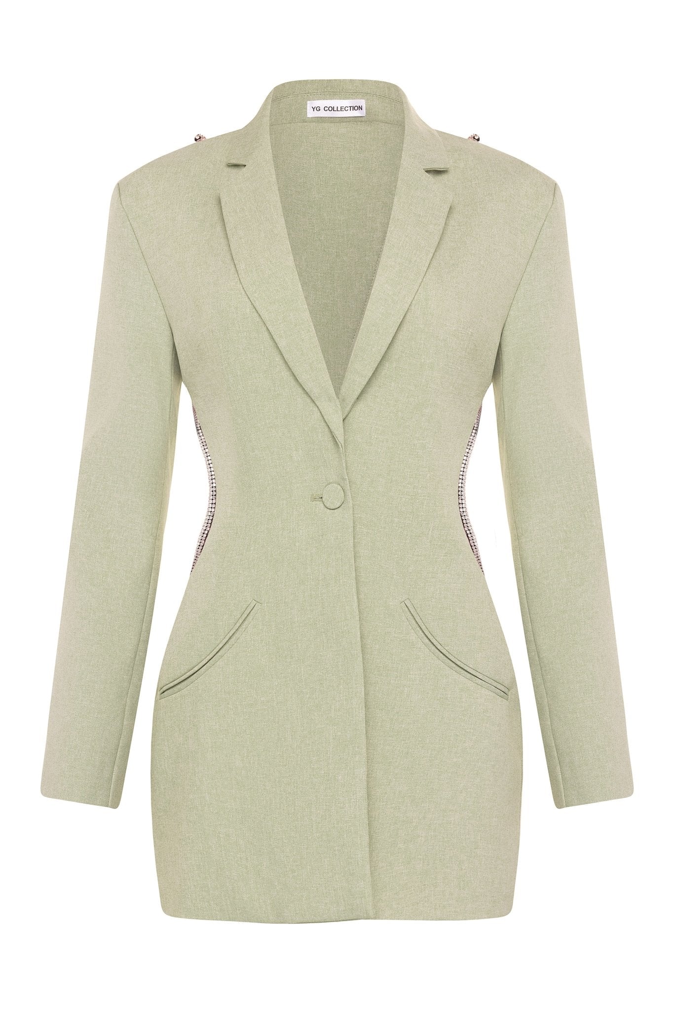 Belle Backless Diamond Blazer - YG COLLECTION