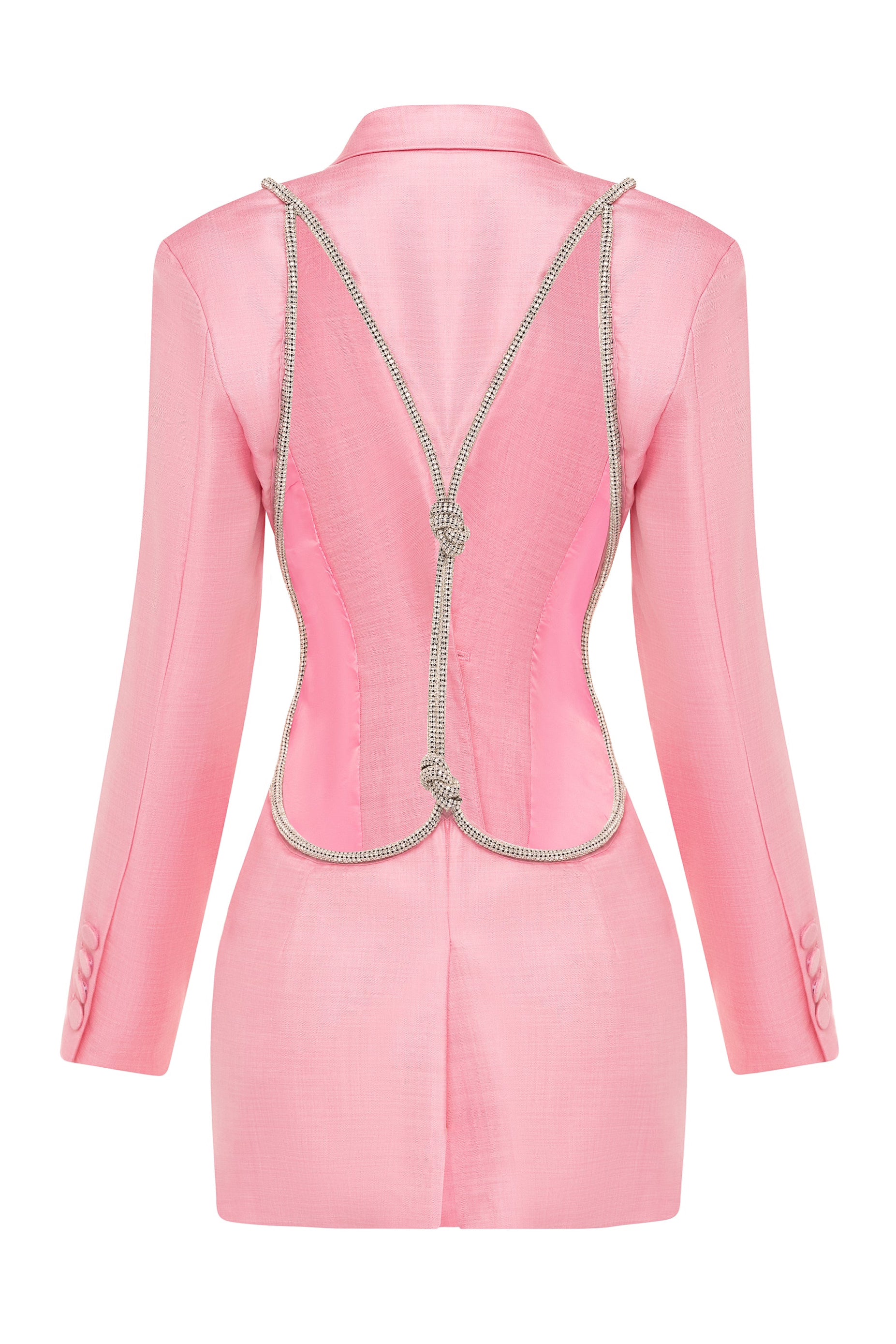 Belle Backless Diamond Blazer - YG COLLECTION