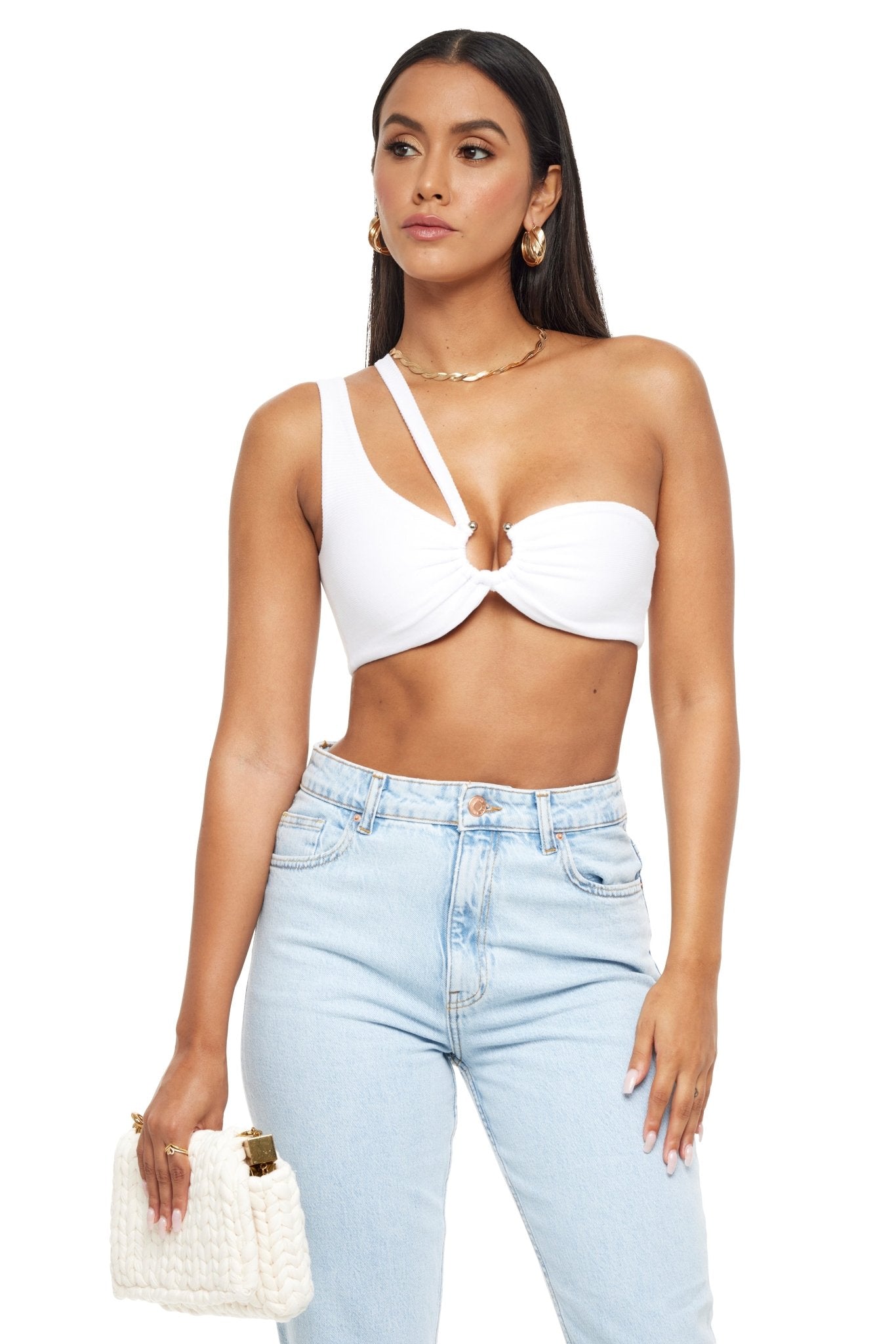 Malibu Side Cross Crop Top - YG COLLECTION