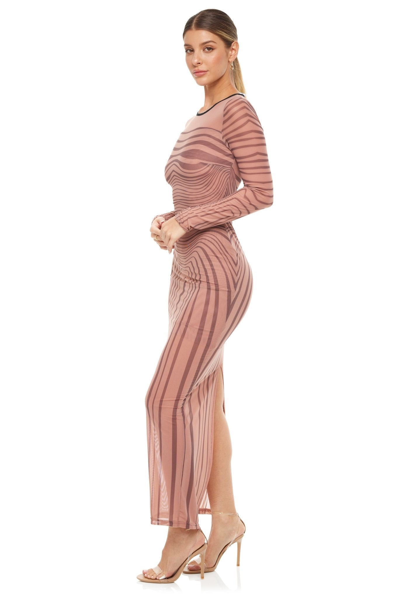 Long Sleeve Kim Mesh Dress