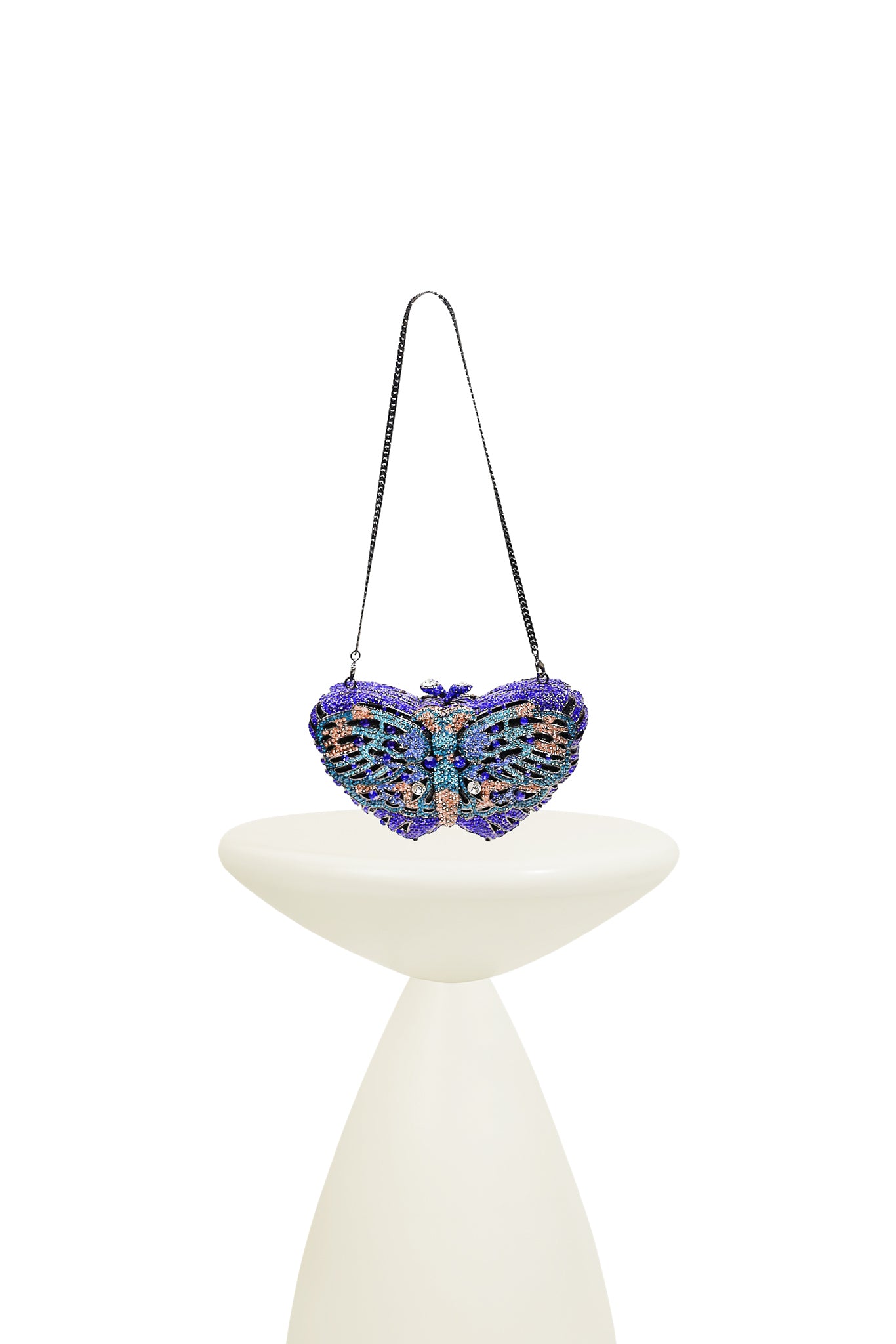 Vibrante Crystal Butterfly Clutch Bag