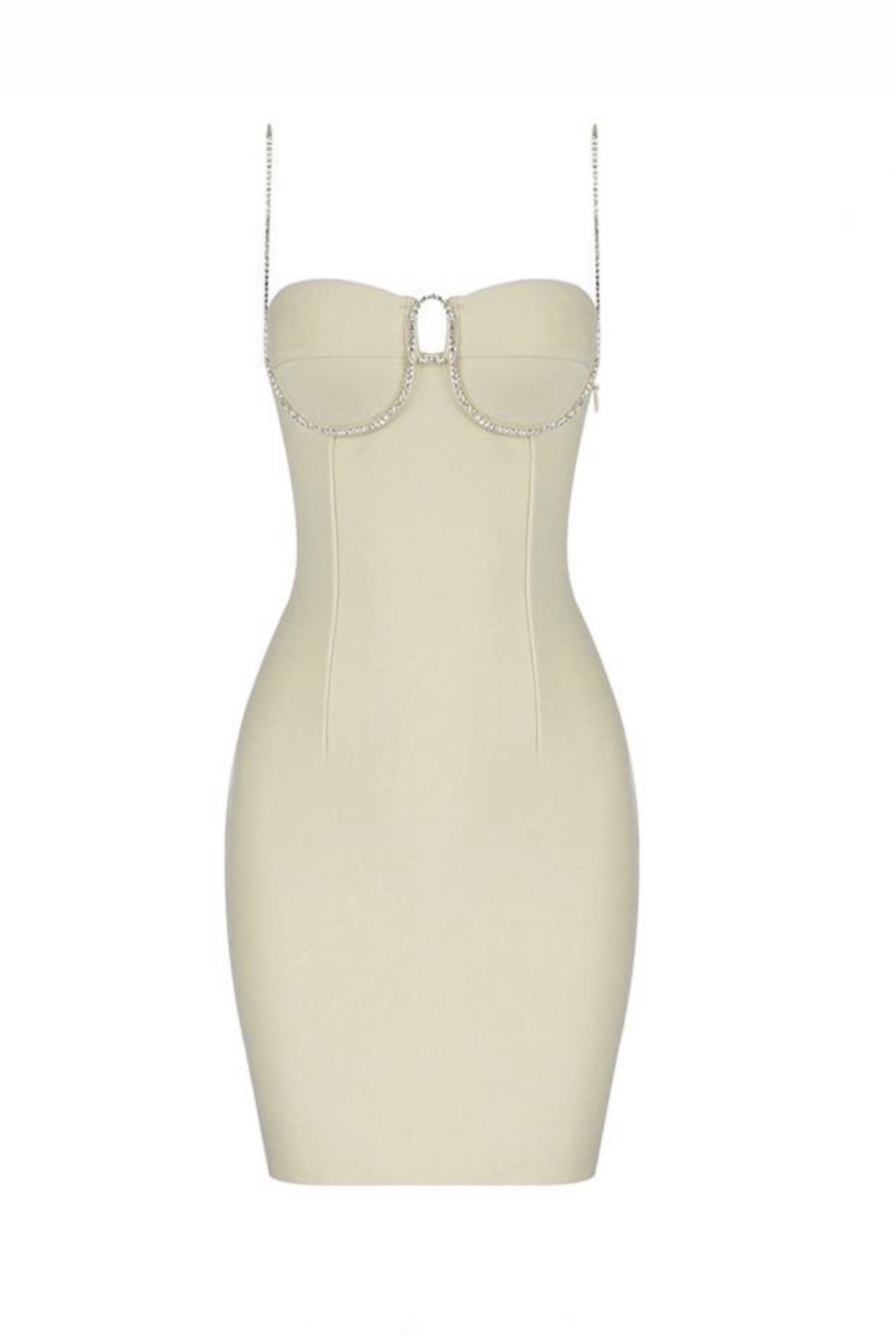 Diamonte Bustier Bandage Mini Dress - YG COLLECTION