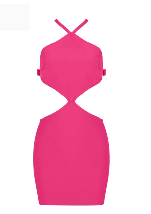 Drina Backless Halter Dress - YG COLLECTION