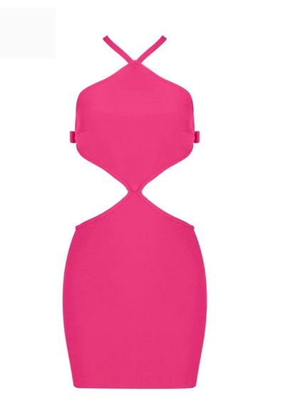 Drina Backless Halter Dress - YG COLLECTION