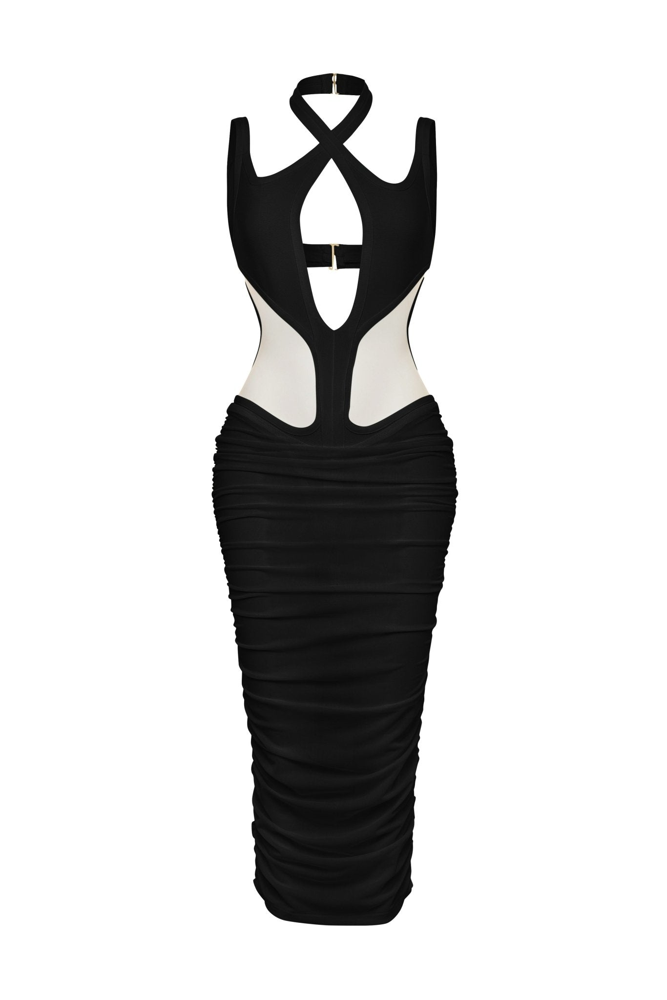 Freya Mesh Halter Dress - YG COLLECTION