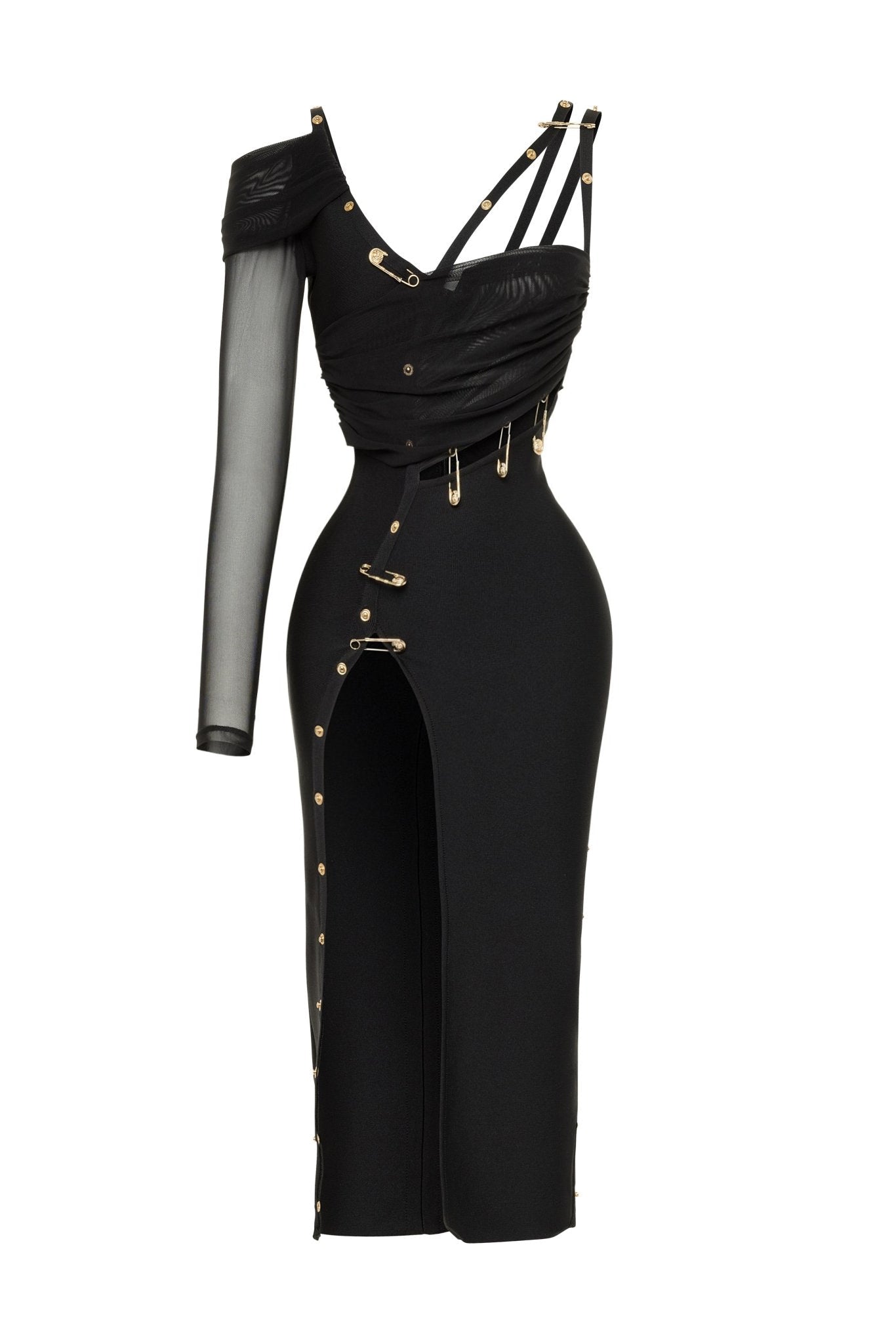 Black Renzo Pin Maxi Dress | YG Collection – YG COLLECTION Black Renzo Pin Maxi Dress | YG Collection – YG COLLECTION