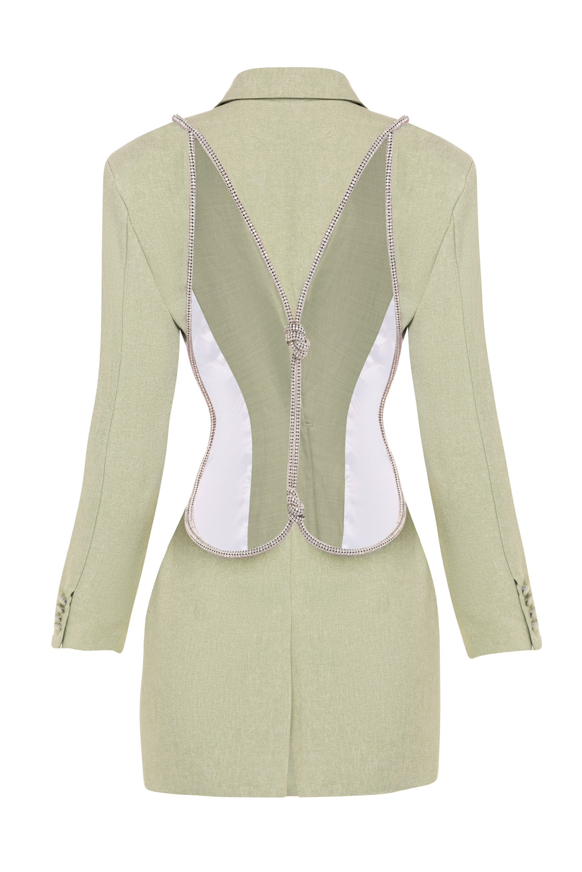 Belle Backless Diamond Blazer - YG COLLECTION