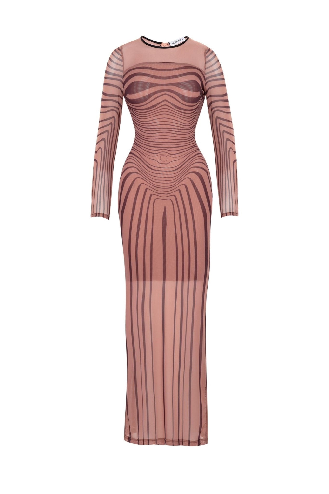 Long Sleeve Kim Mesh Dress | YG Collection – YG COLLECTION