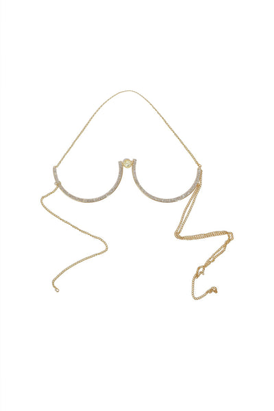 Peso Underwire Chain Bra - Gold