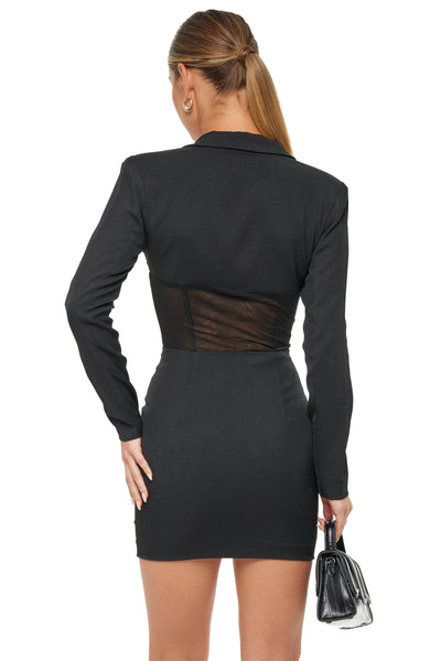 Veria Hook Eye Blazer Dress