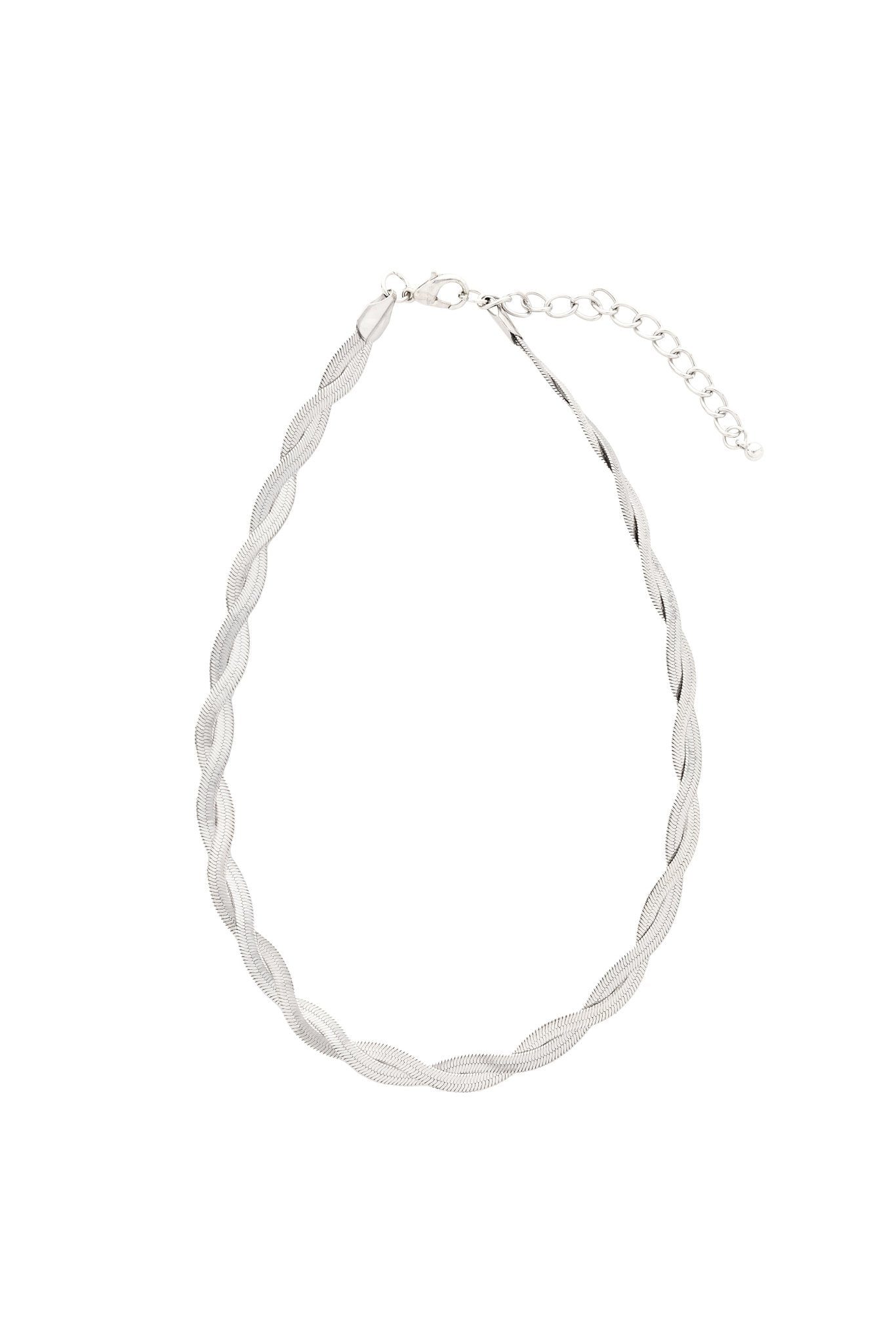 Intertwined Chain Necklace - Silver - YG COLLECTION