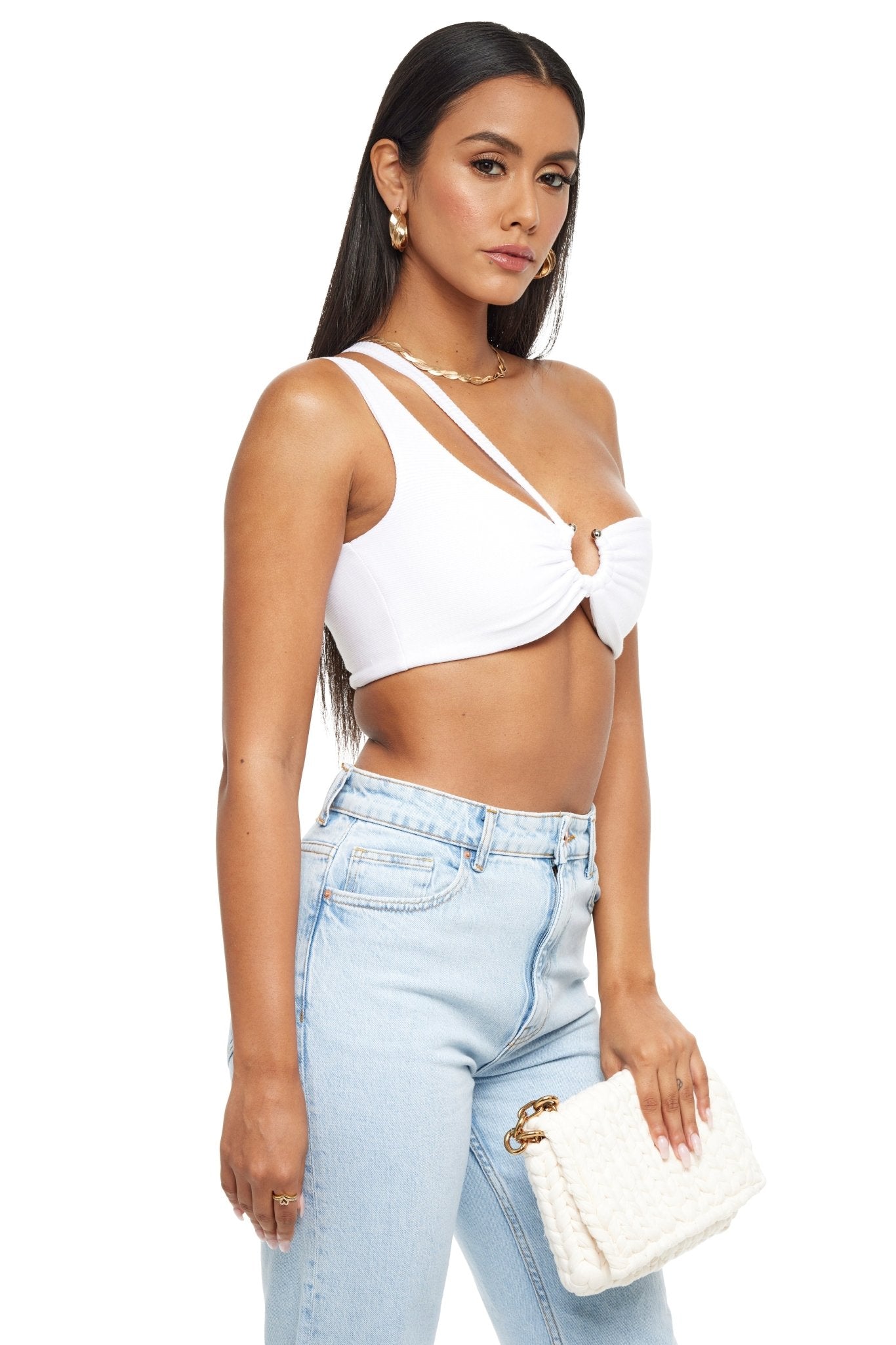 Malibu Side Cross Crop Top - YG COLLECTION