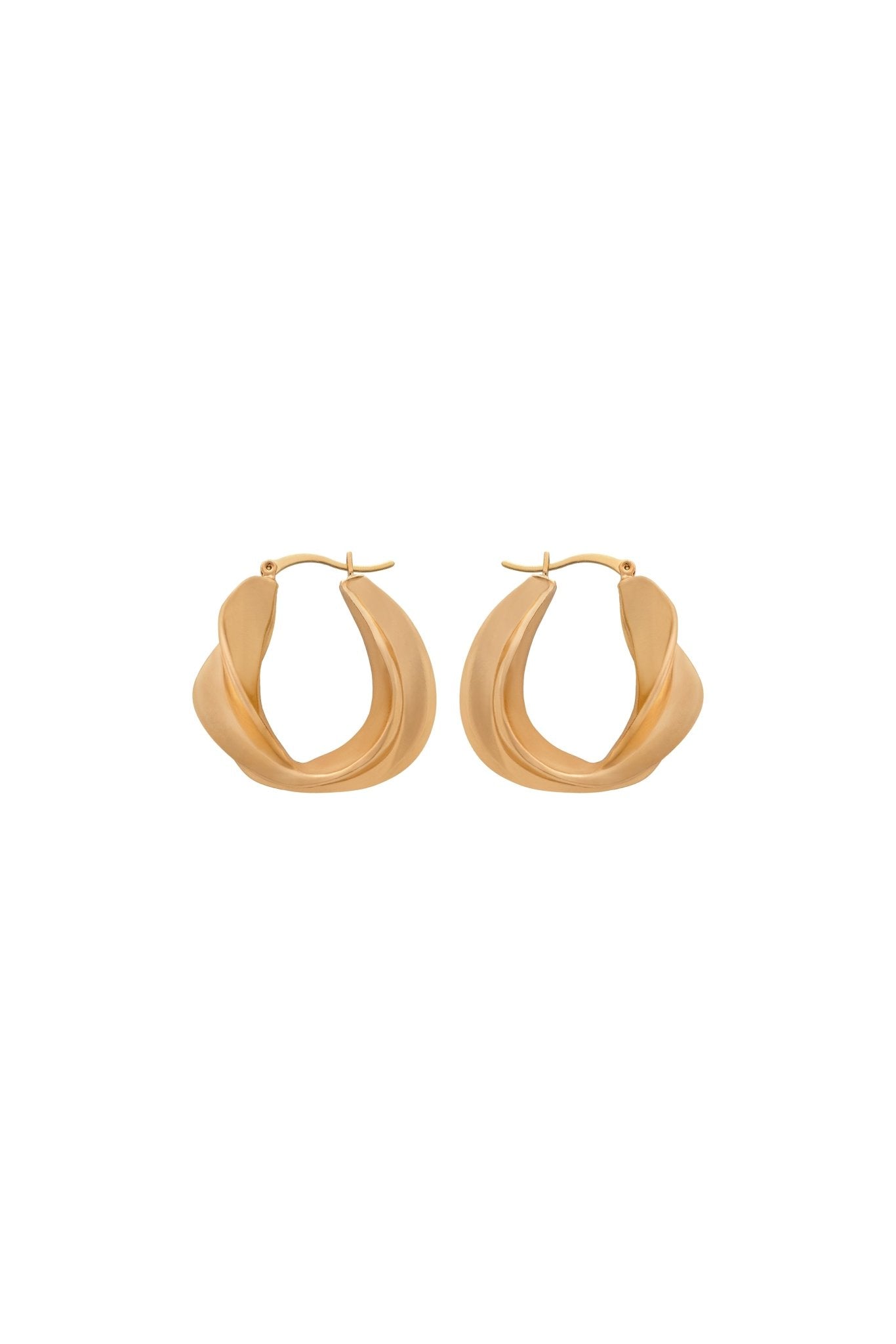Malta Hoop Earrings- Gold - YG COLLECTION