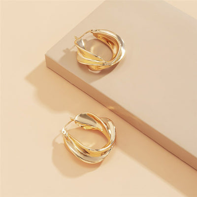 Malta Hoop Earrings- Gold - YG COLLECTION