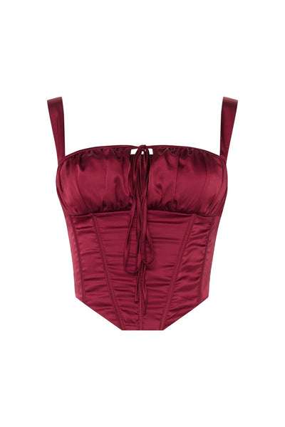 Maui Satin Corset Top - YG COLLECTION