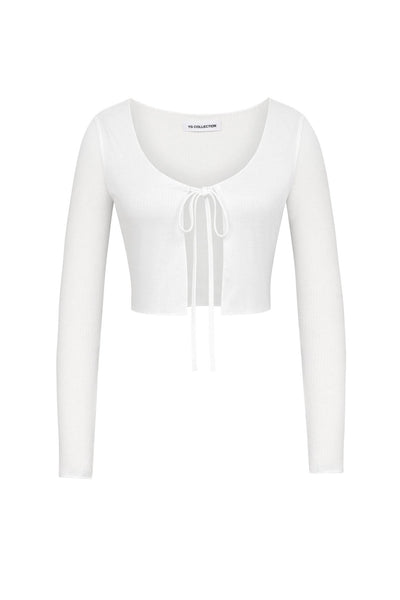 Mykonos Lace Up Top - YG COLLECTION
