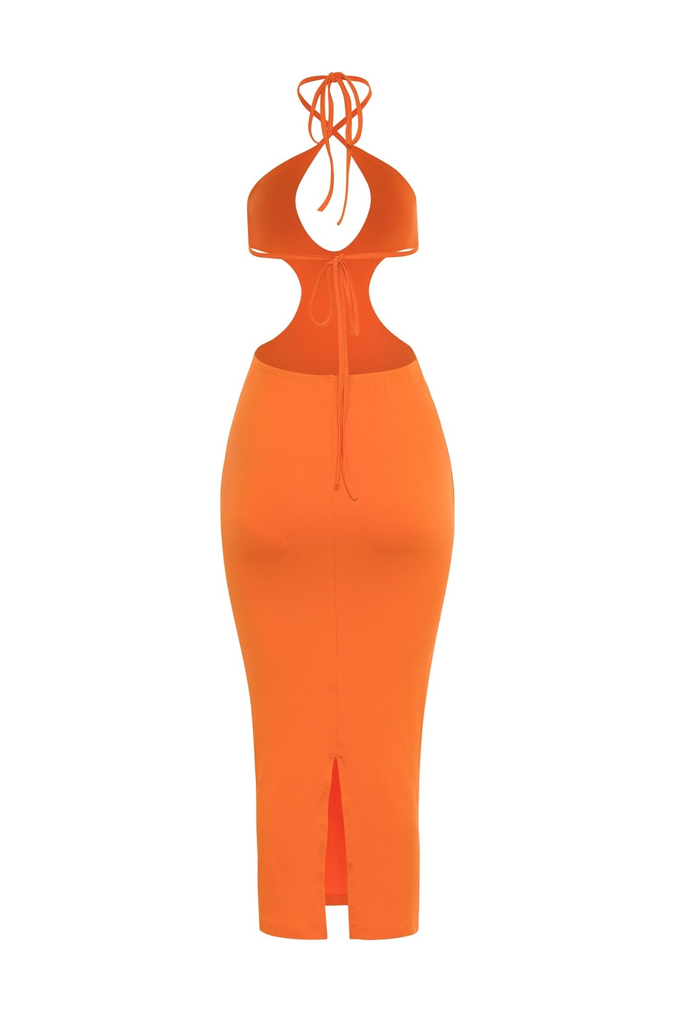 Raphia Backless Halter Dress - YG COLLECTION