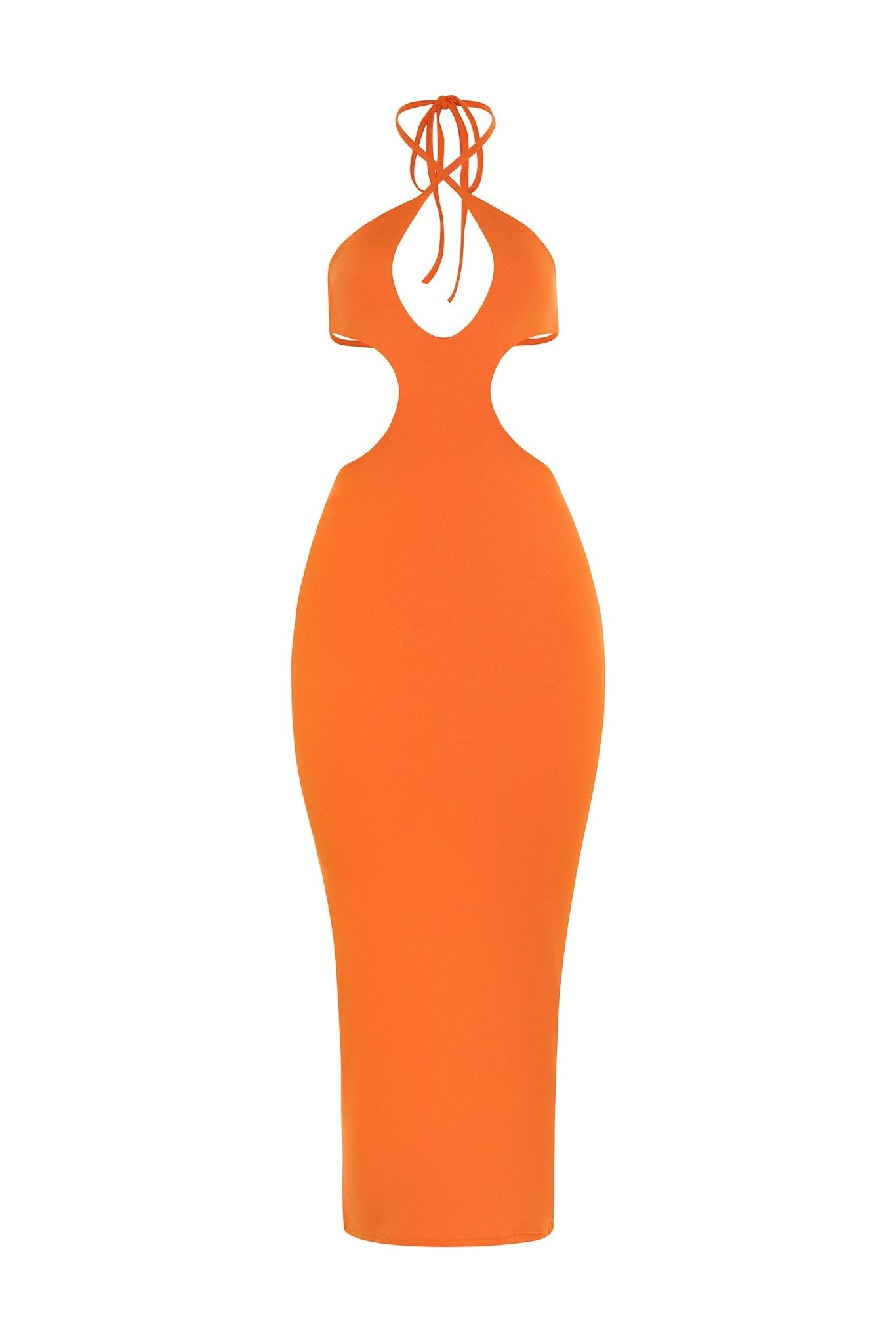 Raphia Backless Halter Dress - YG COLLECTION