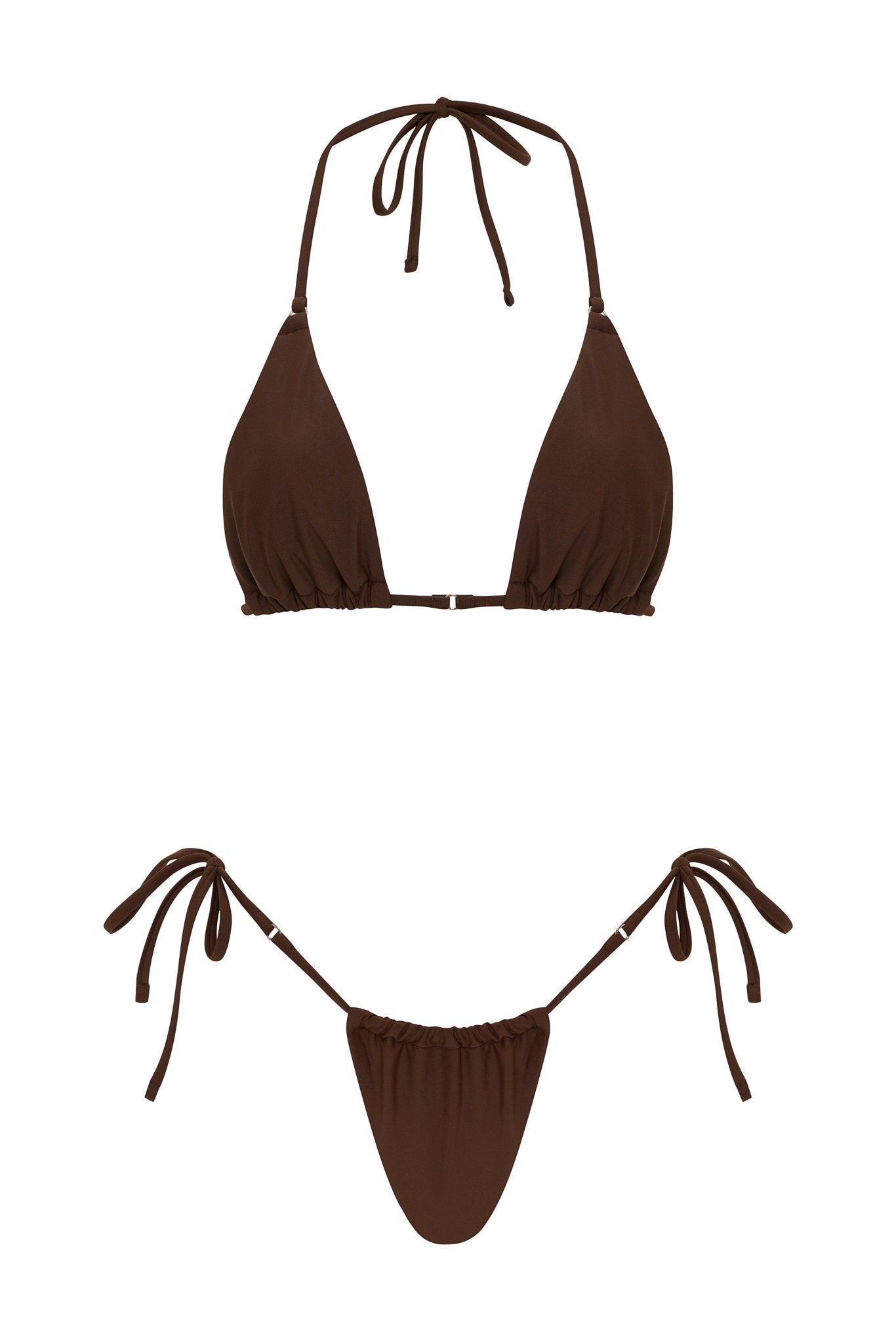 Valencia Triangle | Brown Bikini Set - YG COLLECTION