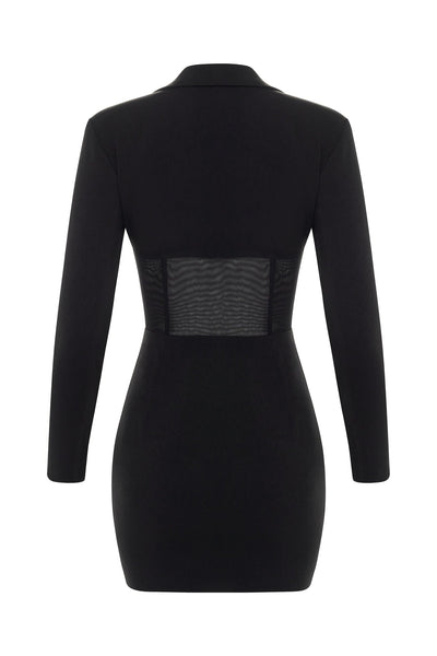 Veria Hook Eye Blazer Dress - YG COLLECTION